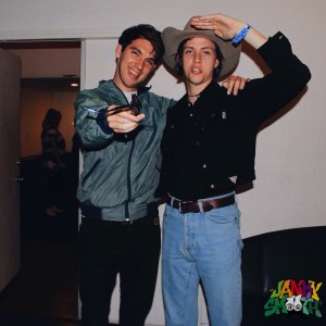 Barry of Joyce Manor and Wyatt of The Garden backstage