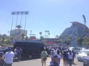 Entering Dodgers Stadium for the First Time this season