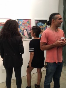 Attendees of the first opening at the Carlos Queso Gallery