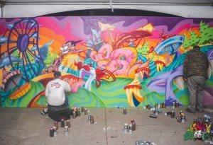 Bombing Walls at The Sports Arena