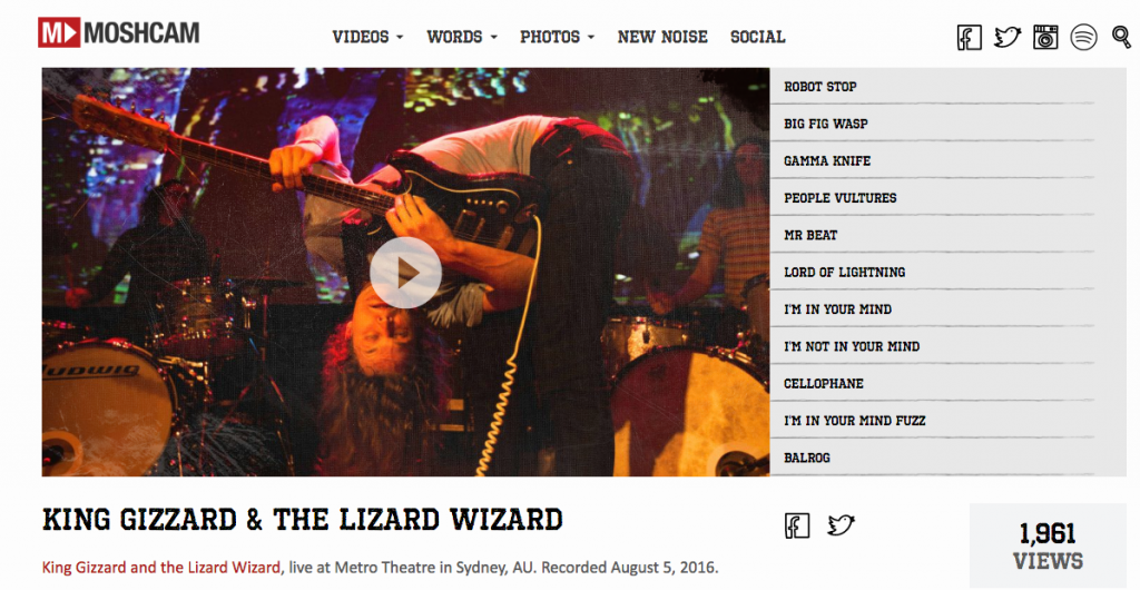 Moshcam King Gizzard & the Lizard Wizard Jam