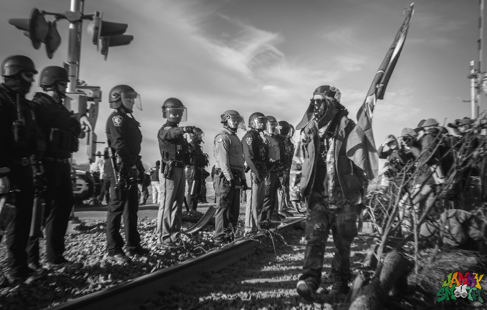 Militarized Police for DAPL by Berry Ward