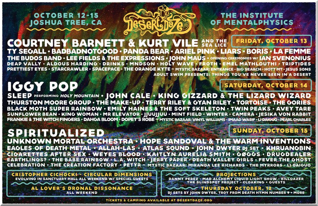 Desert Daze 2017 Daily Lineup