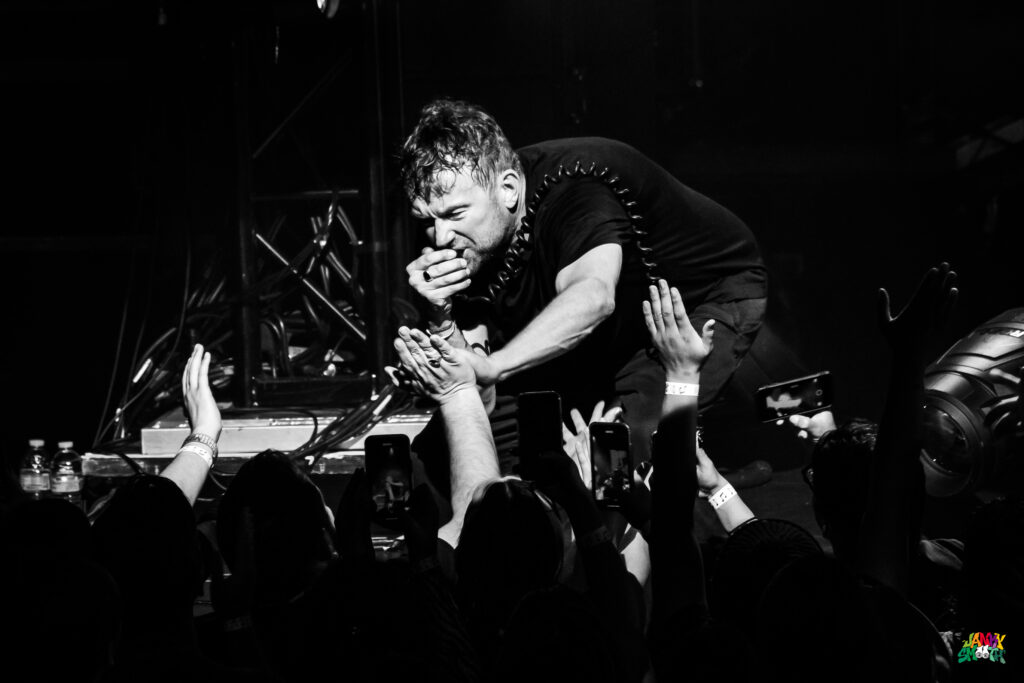 Blur's Damon Albarn performing with Gorillaz by Jessica Moncrief