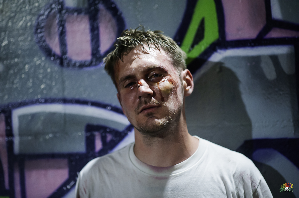 Banged up Ian Shelton of Militarie Gun at 1720